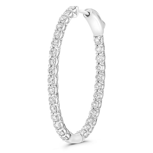 Round Diamond Earring — view 1