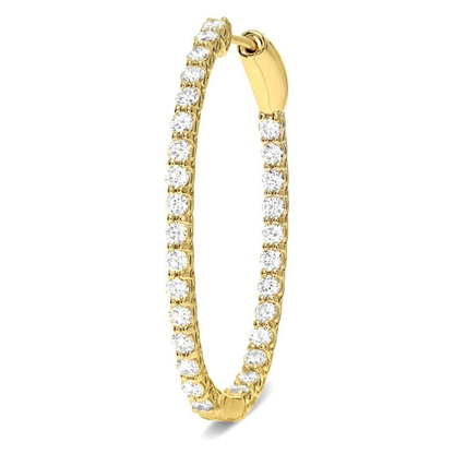 Round Diamond Earring — view 1