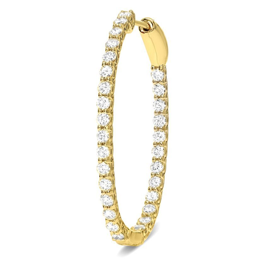 Round Diamond Earring — view 1