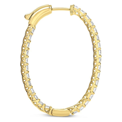Round Diamond Earring — view 2