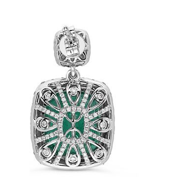 Cushion Emerald Earring — view 1