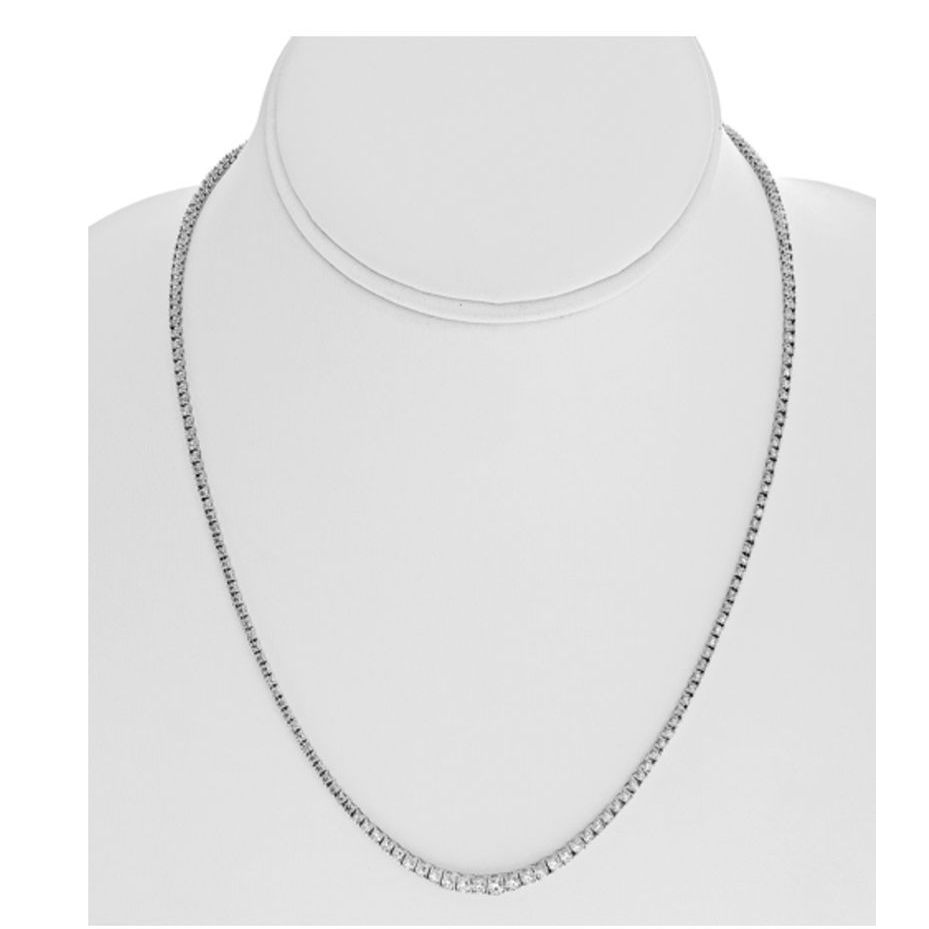 Round Diamond Necklace — view 3