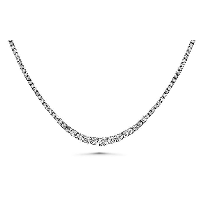 Round Diamond Necklace — view 2
