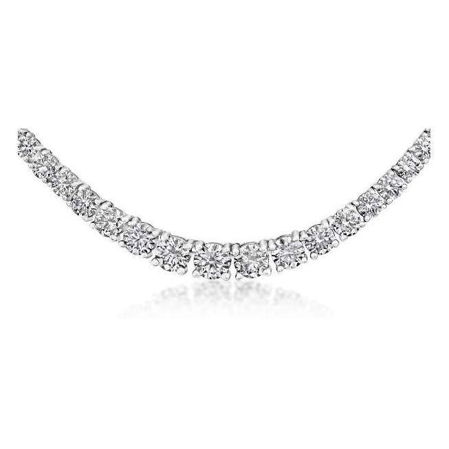 Round Diamond Necklace — view 2