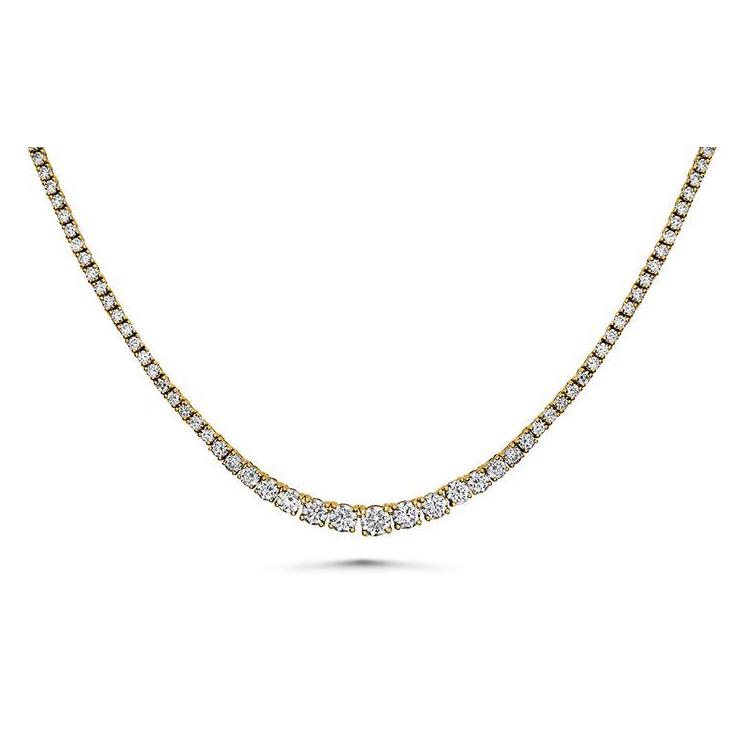 Round Diamond Necklace — view 2