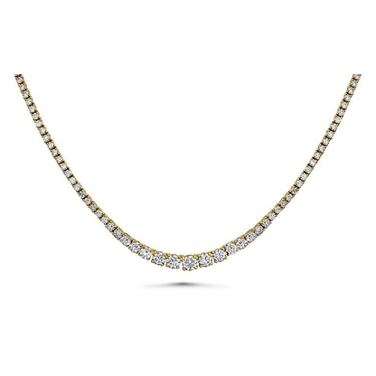 Round Diamond Necklace — view 2