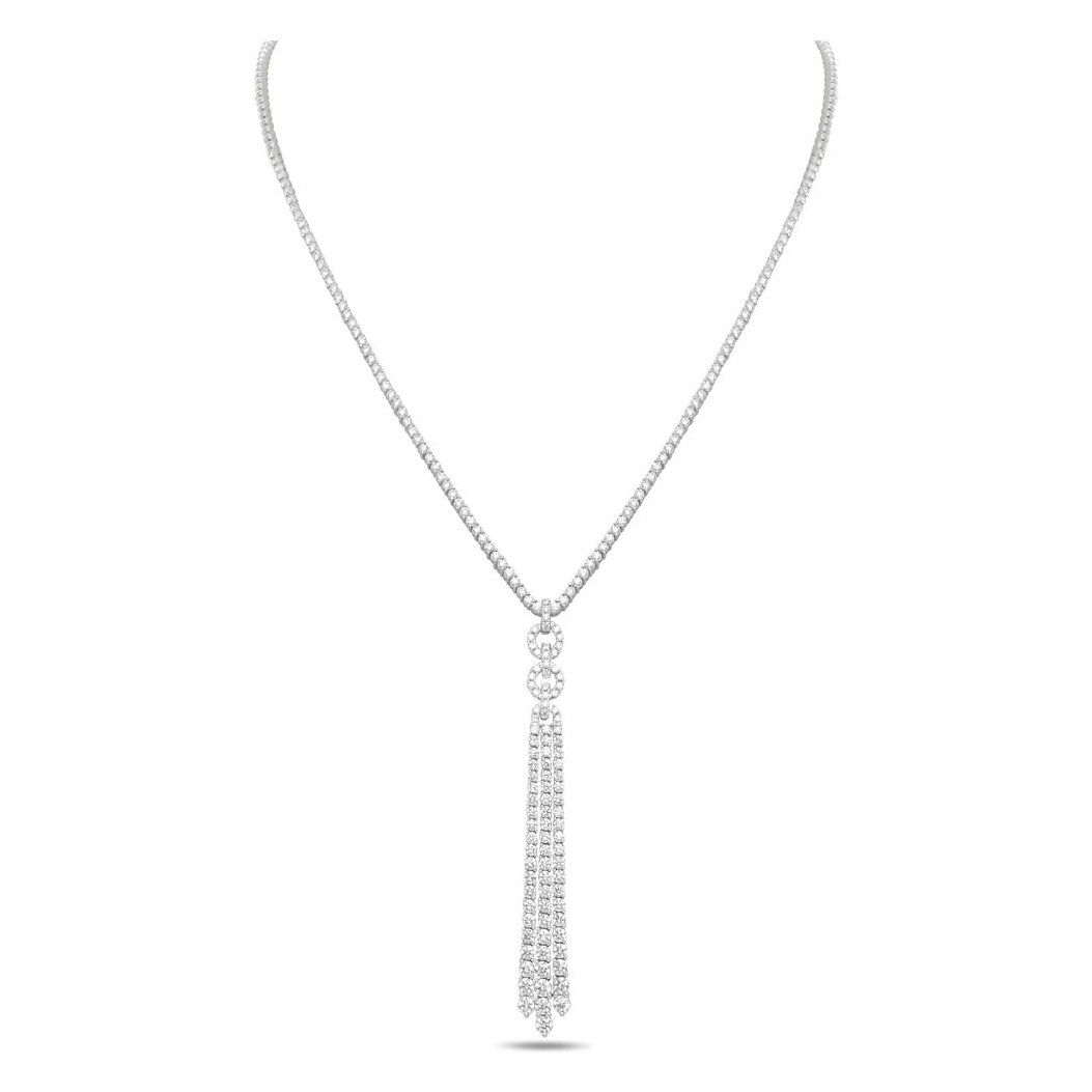 Round Diamond Necklace — view 2