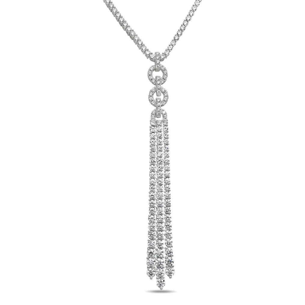 Round Diamond Necklace — view 3
