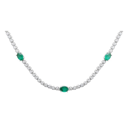 Oval Emerald Necklace — view 3