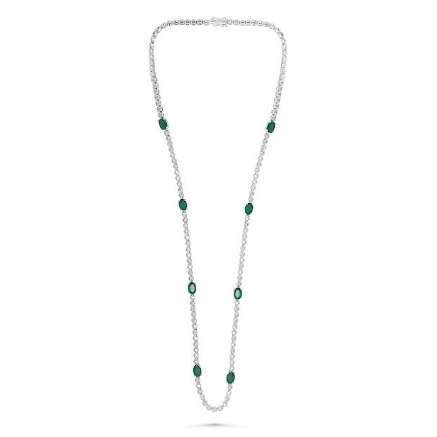 Oval Emerald Necklace — view 1