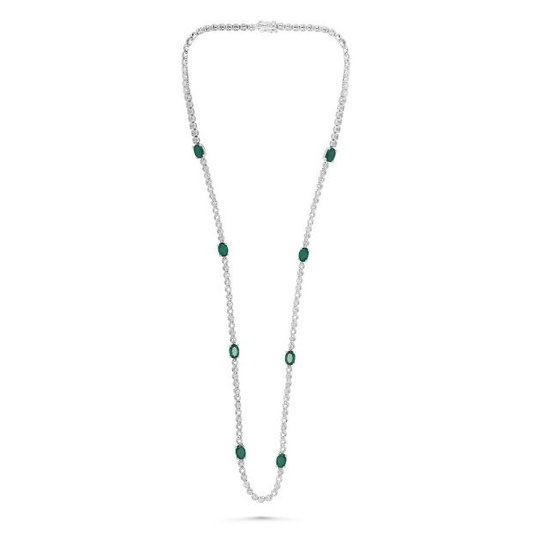 Oval Emerald Necklace — view 1