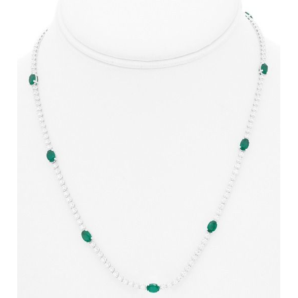 Oval Emerald Necklace — view 2