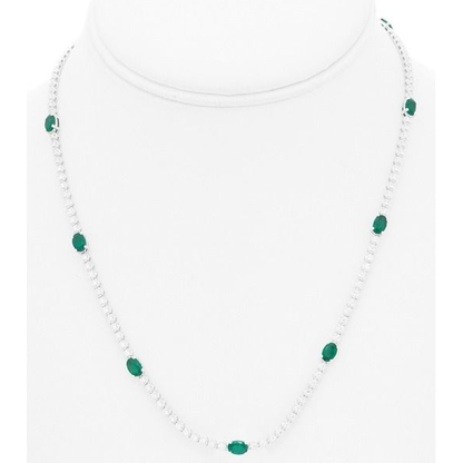 Oval Emerald Necklace — view 2