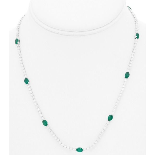 Oval Emerald Necklace — view 2