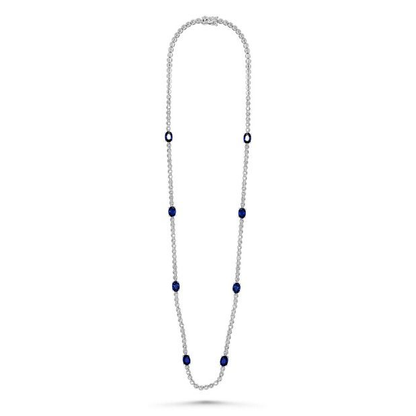Oval Sapphire Necklace — view 1