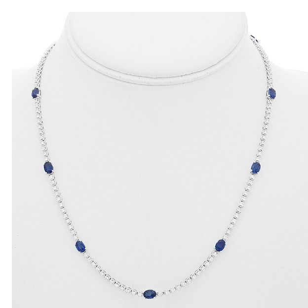 Oval Sapphire Necklace — view 3