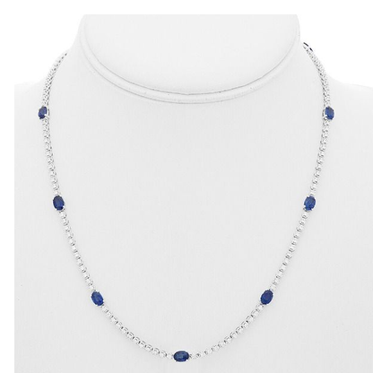 Oval Sapphire Necklace — view 3