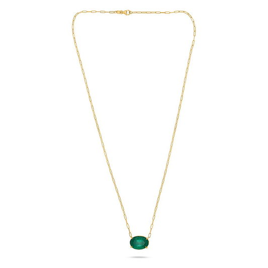 Oval Emerald Necklace — view 1