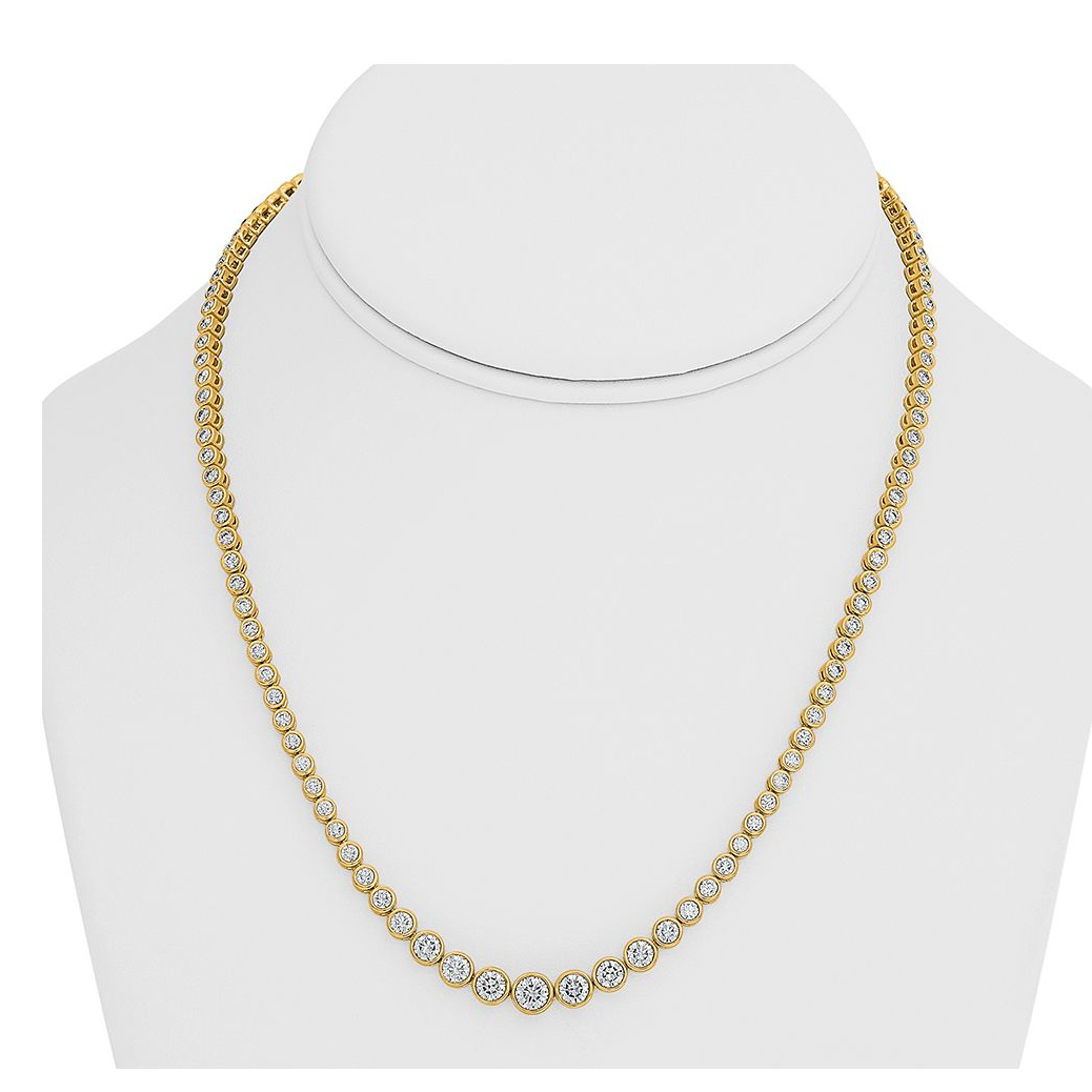 Round Diamond Necklace — view 3