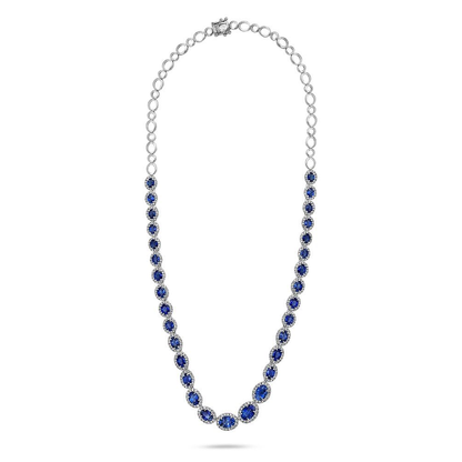 Oval Sapphire Necklace — view 2