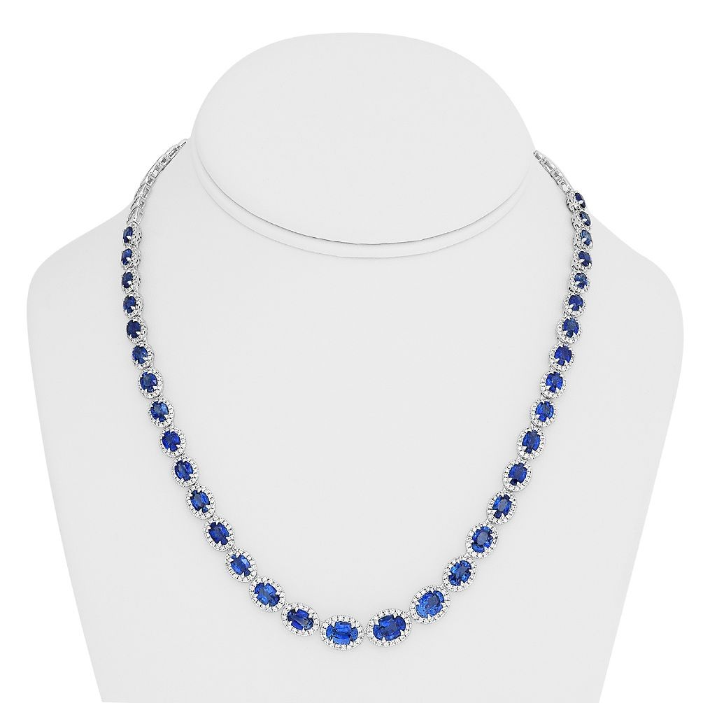 Oval Sapphire Necklace — view 3