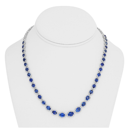 Oval Sapphire Necklace — view 3