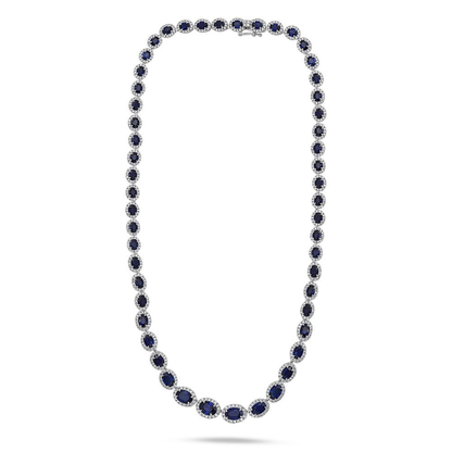 Oval Sapphire Necklace — view 2