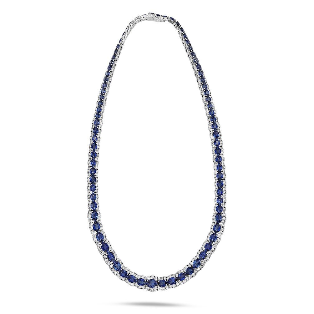 Oval Sapphire Necklace — view 1