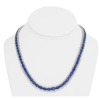 Oval Sapphire Necklace — view 3