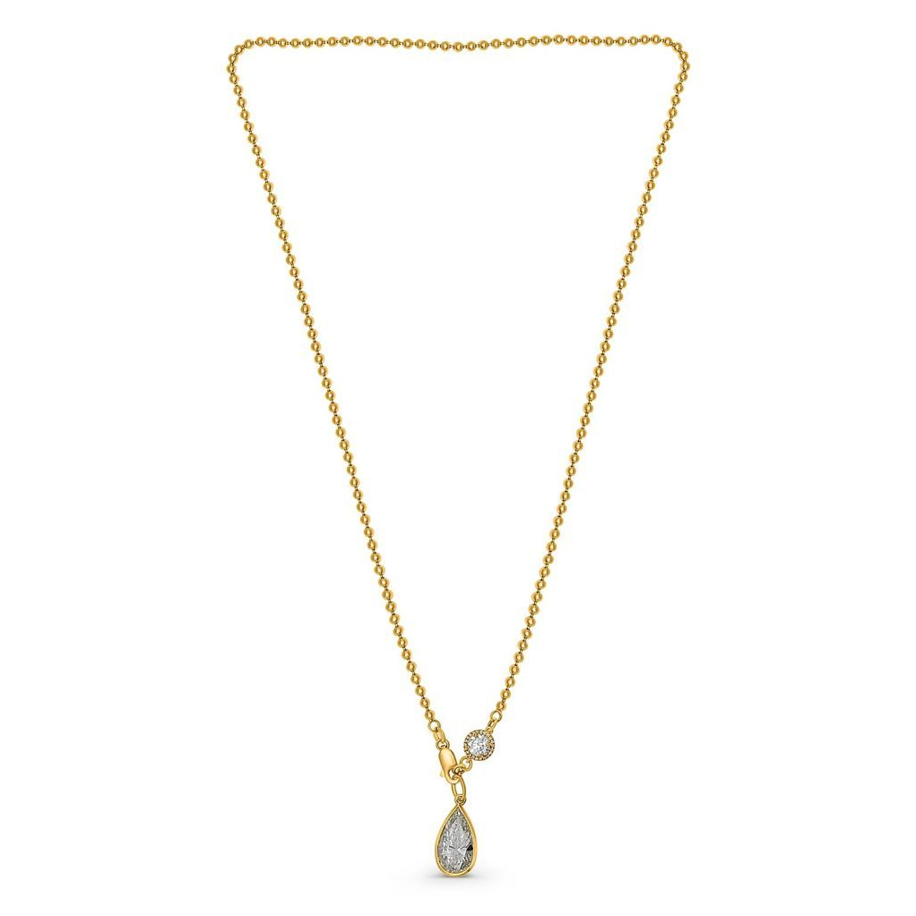 Pear Shape Diamond Necklace — view 1