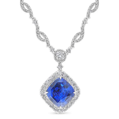 10.10 ct Sapphire Necklace — view 2