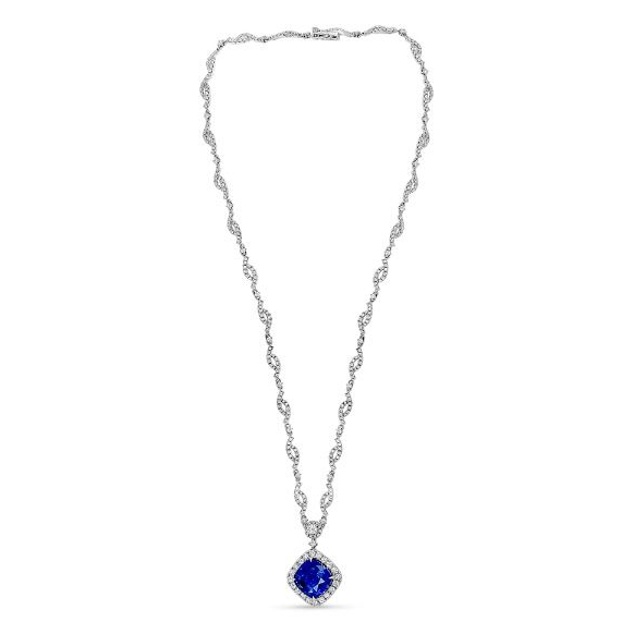 10.10 ct Sapphire Necklace — view 1