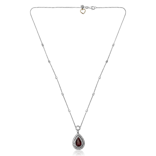 Pear Shape Ruby Necklace — view 1
