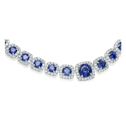 Cushion Sapphire Necklace — view 1