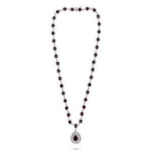 Pear Shape Ruby Necklace — view 1