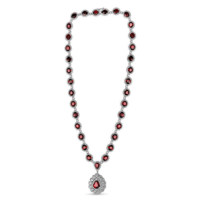Ruby and Diamond Accent Necklace — view 1