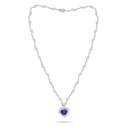 Sapphire Heart Necklace — view 1
