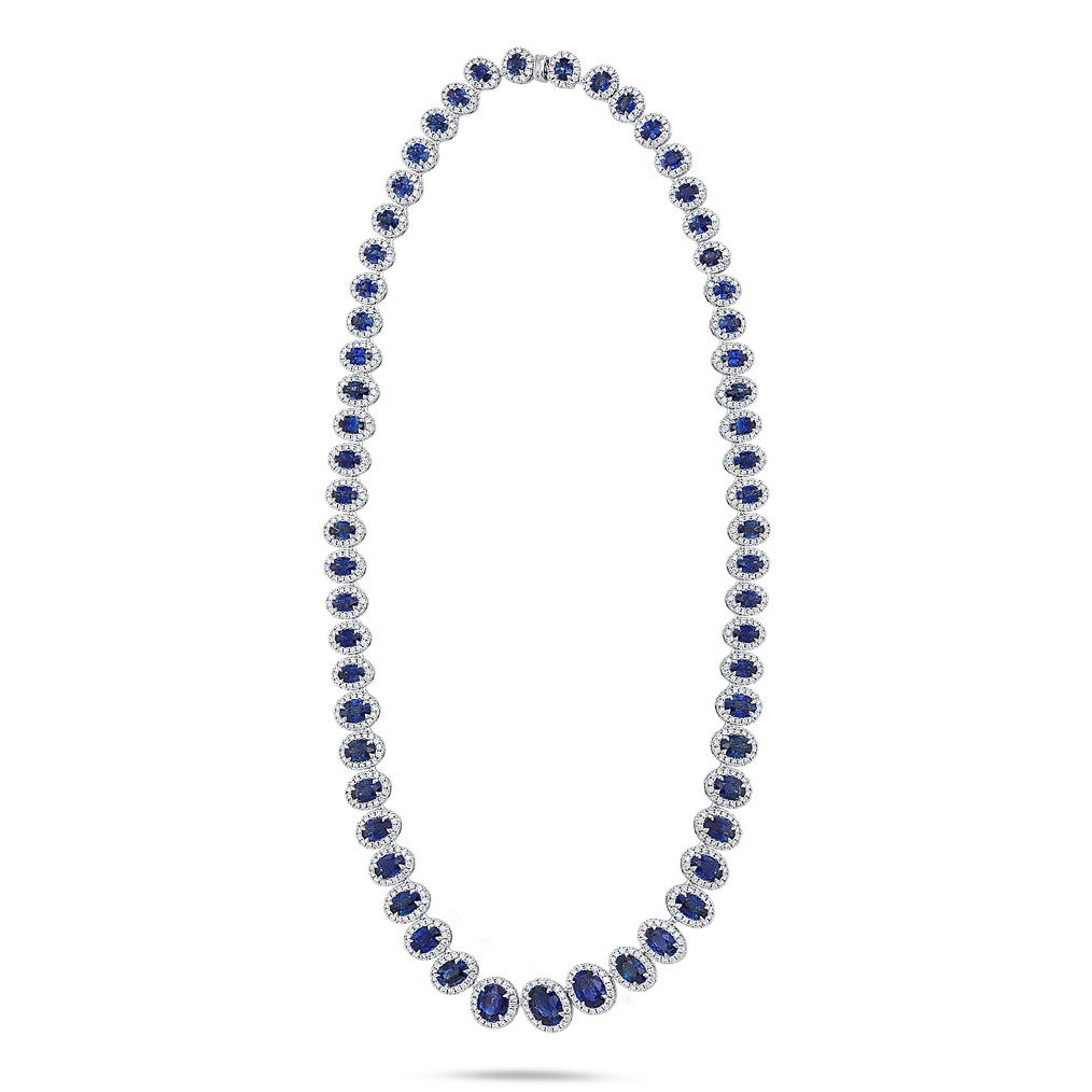 Oval Sapphire Necklace — view 1