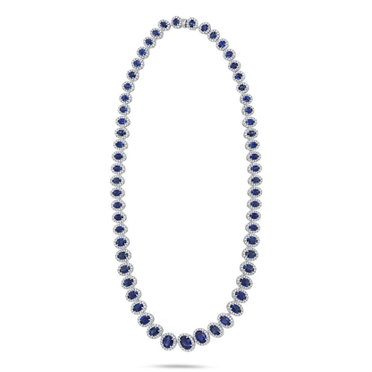 Oval Sapphire Necklace — view 1