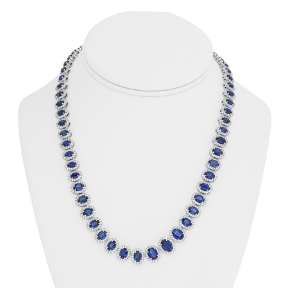 Oval Sapphire Necklace — view 3