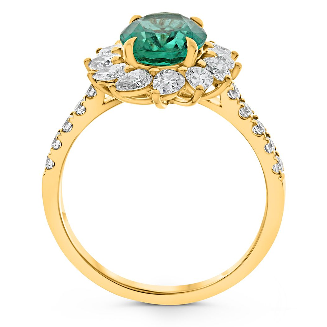 Oval Emerald Ring — view 2