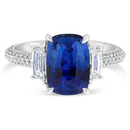 Cushion Sapphire Ring — view 1