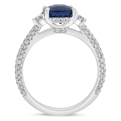 Cushion Sapphire Ring — view 2
