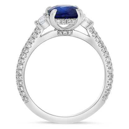 Cushion Sapphire Ring — view 2