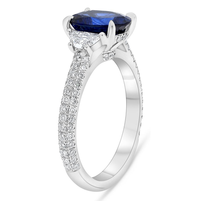 Oval Sapphire Ring — view 3
