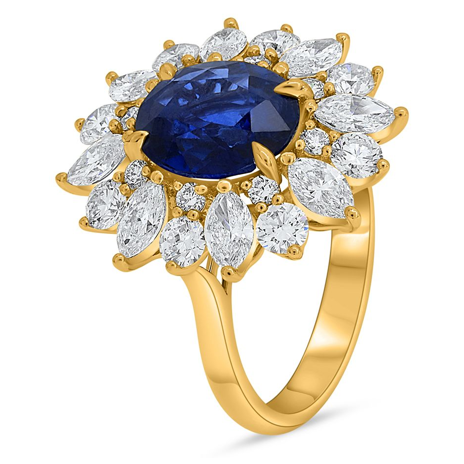 Oval Sapphire Ring — view 3