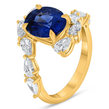 Oval Sapphire Ring — view 3
