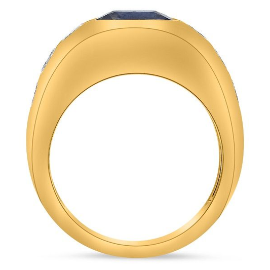 Yellow Gold 2.48 ct Sapphire Ring — view 2