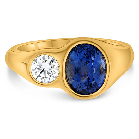 Oval Sapphire Ring — view 1