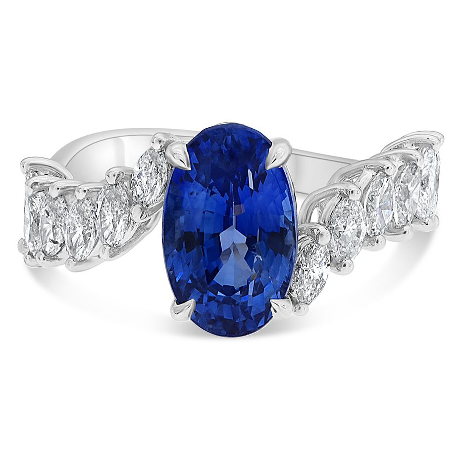 Oval Sapphire Ring — view 1